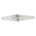 National Hardware Heavy Strap Hinge, 4" (8" Overall Length), Safe Working Load 20 Lbs., Bulk Pack, Catalog #282Bc, Zinc Plated