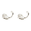 National Hardware Double Clothes Hook . 1-3/4" Projection, Visual Pack Of 2 Pieces, Satin Nickel