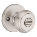 Kwikset Cove Keyed Entry Knob With 6-Way Adjustable Latch And Round Corner Strike, Satin Nickel