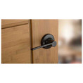 Kwikset Ladera Passage Lever With Round Rose, 6-Way Adjustable Latch And Round Corner Strike, Venetian Bronze