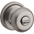 Kwikset Hancock Privacy Knob With 6-Way Adjustable Latch And Round Corner Strike, Satin Nickel