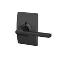 Schlage Residential F170 Latitude Lever Single Dummy Trim With Century Trim Function, Decorative, Matte Black