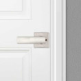 Kwikset Breton Half Dummy Lever With Square Rose, Satin Nickel