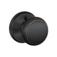 Schlage Residential F170 Andover Knob Single Dummy Trim Function, Aged Bronze