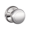 Schlage Residential F170 Andover Knob Single Dummy Trim Function, Bright Polished Chrome