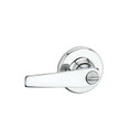 Kwikset Delta Privacy Lever With 6-Way Adjustable Latch And Round Corner Strike, Bright Polished Chrome