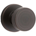 Kwikset Pismo Passage Knob With Round Rose, 6-Way Adjustable Latch And Round Corner Strike, Venetian Bronze