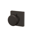 Schlage Residential F170 Bowery Knob Single Dummy Trim With Collins Trim Function, Decorative, Aged Bronze