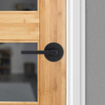 Kwikset Halifax Half Dummy Lever With Round Rose, Matte Black