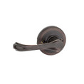 Kwikset Dorian Passage Lever With 6-Way Adjustable Latch And Round Corner Strike, Venetian Bronze
