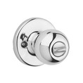 Kwikset Polo Keyed Entry Knob Smartkey With 6-Way Adjustable Latch And Round Corner Strike, Bright Polished Chrome