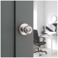 Kwikset Polo Keyed Entry Knob Smartkey With 6-Way Adjustable Latch And Round Corner Strike, Satin Nickel