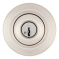 Kwikset Polo Keyed Entry Knob Smartkey With 6-Way Adjustable Latch And Round Corner Strike, Satin Nickel