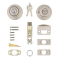 Kwikset Tylo Keyed Entry Knob Smartkey With 6-Way Adjustable Latch And Round Corner Strike, Satin Nickel