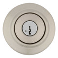 Kwikset Tylo Keyed Entry Knob Smartkey With 6-Way Adjustable Latch And Round Corner Strike, Satin Nickel