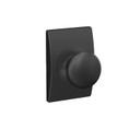 Schlage Residential F10 Plymouth Passage Knob Lock With Century Trim Function, Decorative, Matte Black