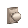 Schlage Residential F10 Plymouth Passage Knob Lock With Addison Trim Function, Decorative, Satin Nickel