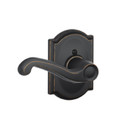 Schlage Residential F170 Flair Lever Single Dummy Trim With Camelot Trim Function, Decorative, Left Hand Handing, Aged Bronze