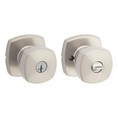 Kwikset Arroyo Keyed Entry Knob Smartkey With 6-Way Adjustable Latch And Round Corner Strike, Satin Nickel