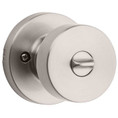 Kwikset Pismo Keyed Entry Knob Smartkey With Round Rose, 6-Way Adjustable Latch And Round Corner Strike, Satin Nickel