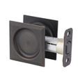 Kwikset Square Pocket Door Passage Lock, Venetian Bronze