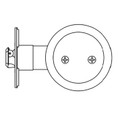 Kwikset Round Pocket Door Passage Lock, Venetian Bronze
