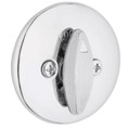 Kwikset 660 Single Cylinder Deadbolt Round, Smartkey, Round Corner Adjustable Latch, With Round Corner 1" X 2-1/4" Strike And Round Corner Full Lip Strike, Bright Polished Chrome