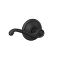 Schlage Residential F10 Flair Passage Lever Lock Function, Matte Black