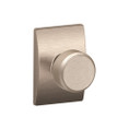 Schlage Residential F10 Bowery Passage Knob Lock With Century Trim Function, Decorative, Satin Nickel