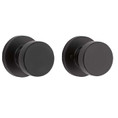 Kwikset Pismo Passage Knob With Round Rose, 6-Way Adjustable Latch And Round Corner Strike, Matte Black