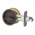 Kwikset Round Pocket Door Privacy Lock, Matte Black