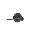 Kwikset Ladera Keyed Entry Lever Smartkey With Round Rose, 6-Way Adjustable Latch And Round Corner Strike, Venetian Bronze
