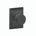 Schlage Residential F40 Bowery Privacy Knob Lock With Addison Trim Function, Decorative, Matte Black