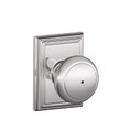 Schlage Residential F40 Andover Privacy Knob Lock With Addison Trim Function, Decorative, Bright Polished Chrome