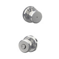 Schlage Residential F40 Bowery Privacy Knob Lock With Greyson Trim Function, Decorative, Bright Polished Chrome