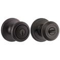 Kwikset Cameron Keyed Entry Knob Smartkey With 6-Way Adjustable Latch And Round Corner Strike, Venetian Bronze