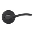 Kwikset Sedona Privacy Lever With 6-Way Adjustable Latch And Round Corner Strike, Matte Black