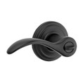 Kwikset Pembroke Privacy Lever, Pembroke Privacy Lever With 6-Way Adjustable Latch And Round Corner Strike, Matte Black