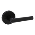 Kwikset Milan Privacy Lever, Round Rose With 6-Way Adjustable Latch And Round Corner Strike, Matte Black