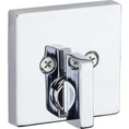 Kwikset Downtown Single Cylinder Deadbolt Smartkey With Round Corner Adjustable Latch And Round Corner Strike, Bright Polished Chrome