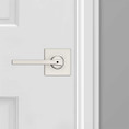 Kwikset Casey Privacy Lever With Round Rose, 6-Way Adjustable Latch And Round Corner Strike, Satin Nickel