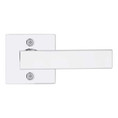 Kwikset Singapore Passage Lever, Square Rose With 6-Way Adjustable Latch And Round Corner Strike, Bright Polished Chrome