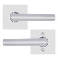Kwikset Milan Passage Lever, Square Rose With 6-Way Adjustable Latch And Round Corner Strike, Bright Polished Chrome