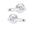 Kwikset Ashfield Passage Lever With 6-Way Adjustable Latch And Round Corner Strike, Bright Polished Chrome