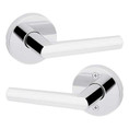 Kwikset Milan Passage Lever, Round Rose With 6-Way Adjustable Latch And Round Corner Strike, Bright Polished Chrome