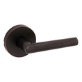 Kwikset Milan Passage Lever, Round Rose With 6-Way Adjustable Latch And Round Corner Strike, Venetian Bronze