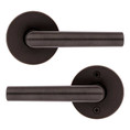 Kwikset Milan Passage Lever, Round Rose With 6-Way Adjustable Latch And Round Corner Strike, Venetian Bronze