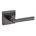 Kwikset Montreal Passage Lever With Square Rose, 6-Way Adjustable Latch And Round Corner Strike, Venetian Bronze