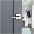 Kwikset Lisbon Passage Lever With Square Rose, 6-Way Adjustable Latch And Round Corner Strike, Bright Polished Chrome