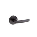 Kwikset Sydney Passage Lever With Round Rose, 6-Way Adjustable Latch And Round Corner Strike, Venetian Bronze